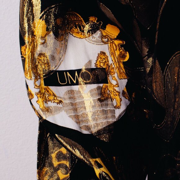 Vintage JOEY RICHI Gold Label Metallic Silk Shirt SINALOA MEXICO Size XL 80s - Picture 8 of 16